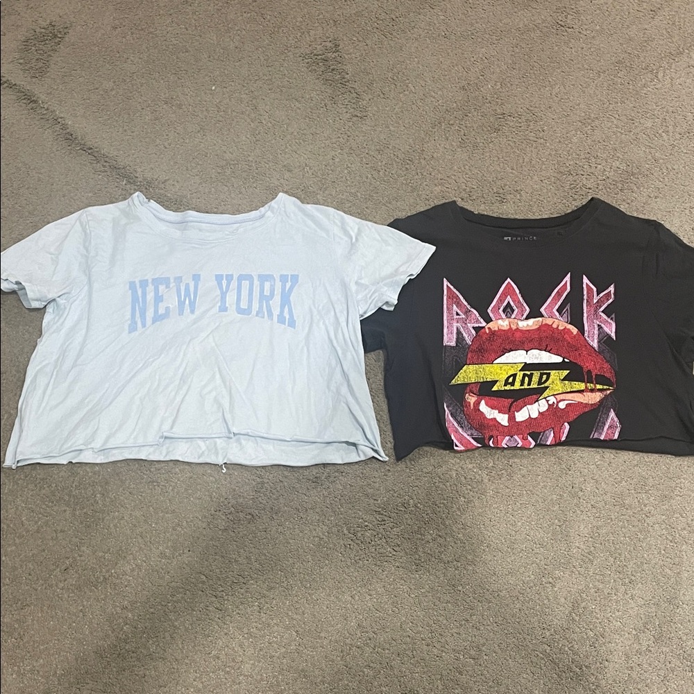 Set Of 2  Prince Peter Crop Tops